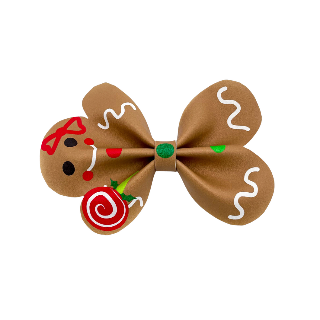 Faux Leather Gingerbread Man