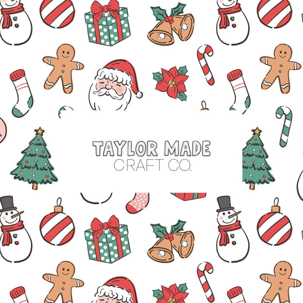 Christmas Clip Art on White Background