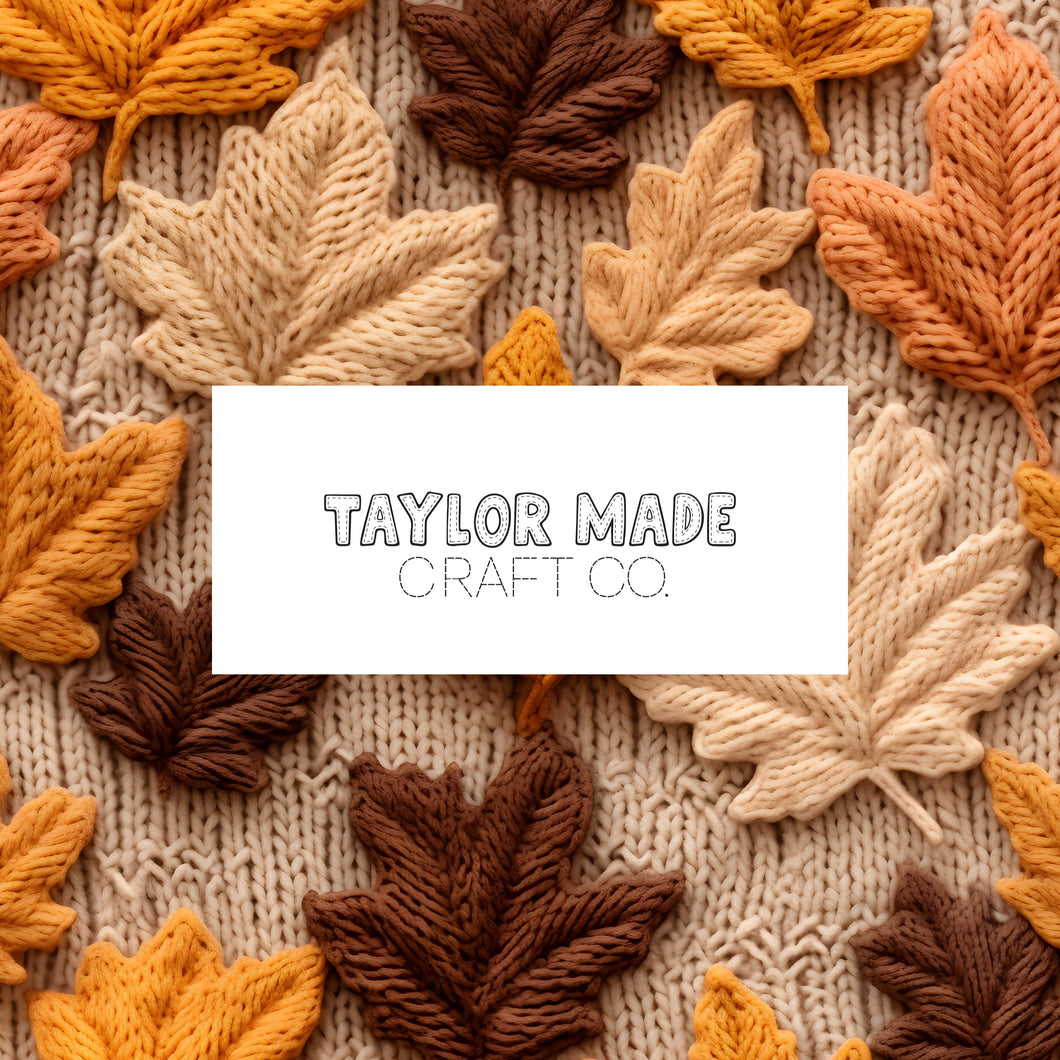 Faux Crochet Fall Leaves