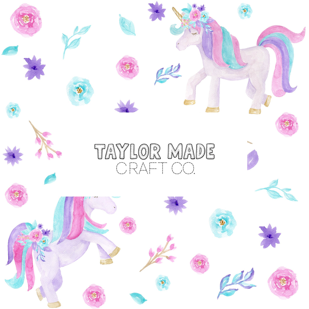 Pastel Floral Unicorns